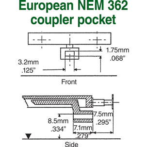 #18 NEM 362 European Style Coupler - Medium - Image 2