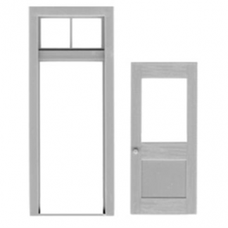 #2034 Tichy Trains - 1 Light Door & Frame 2 light transom