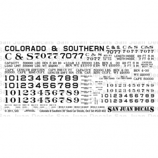 Decals - On3 C&S Stock Car