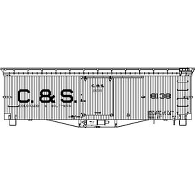 Decals - On3 C&S 30' Box Car Block Lettering - Image 3