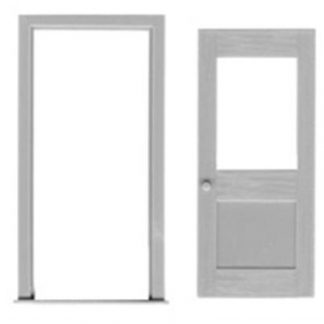 #2038 Tichy Trains - 1 Lite Door & Frame