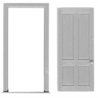 #2039 Tichy Trains - 4 Panel Door & Frame