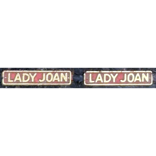 Lady Joan Nameplate