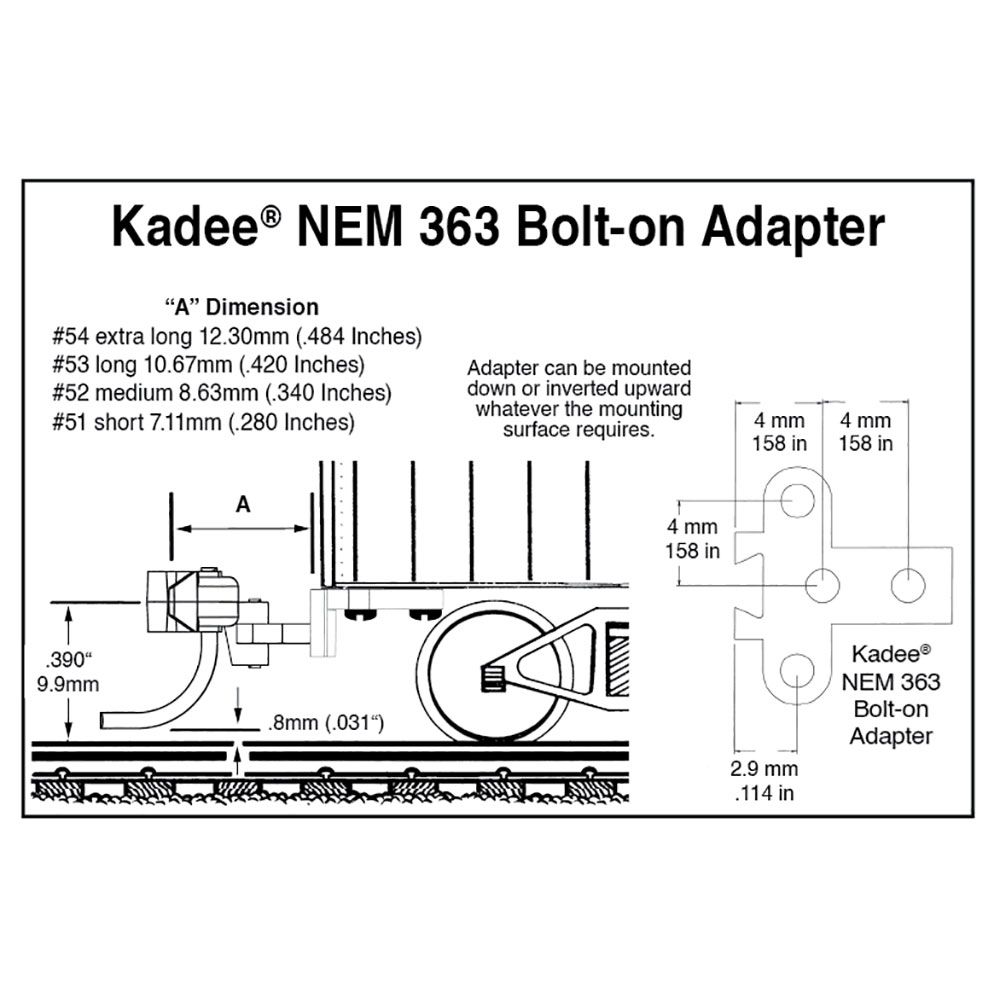 #54 HO Scale NEM 363 European-Style Couplers - Extra Long - Image 10